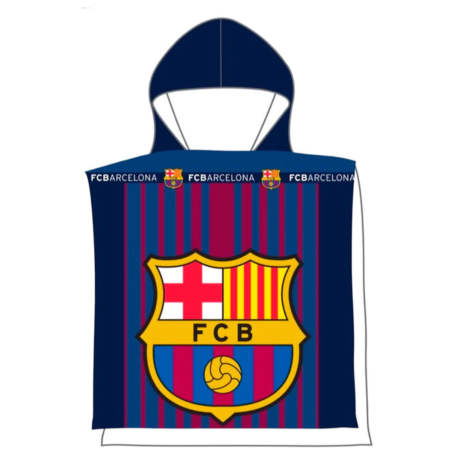 FC Barcelona microfibre poncho towel product photo