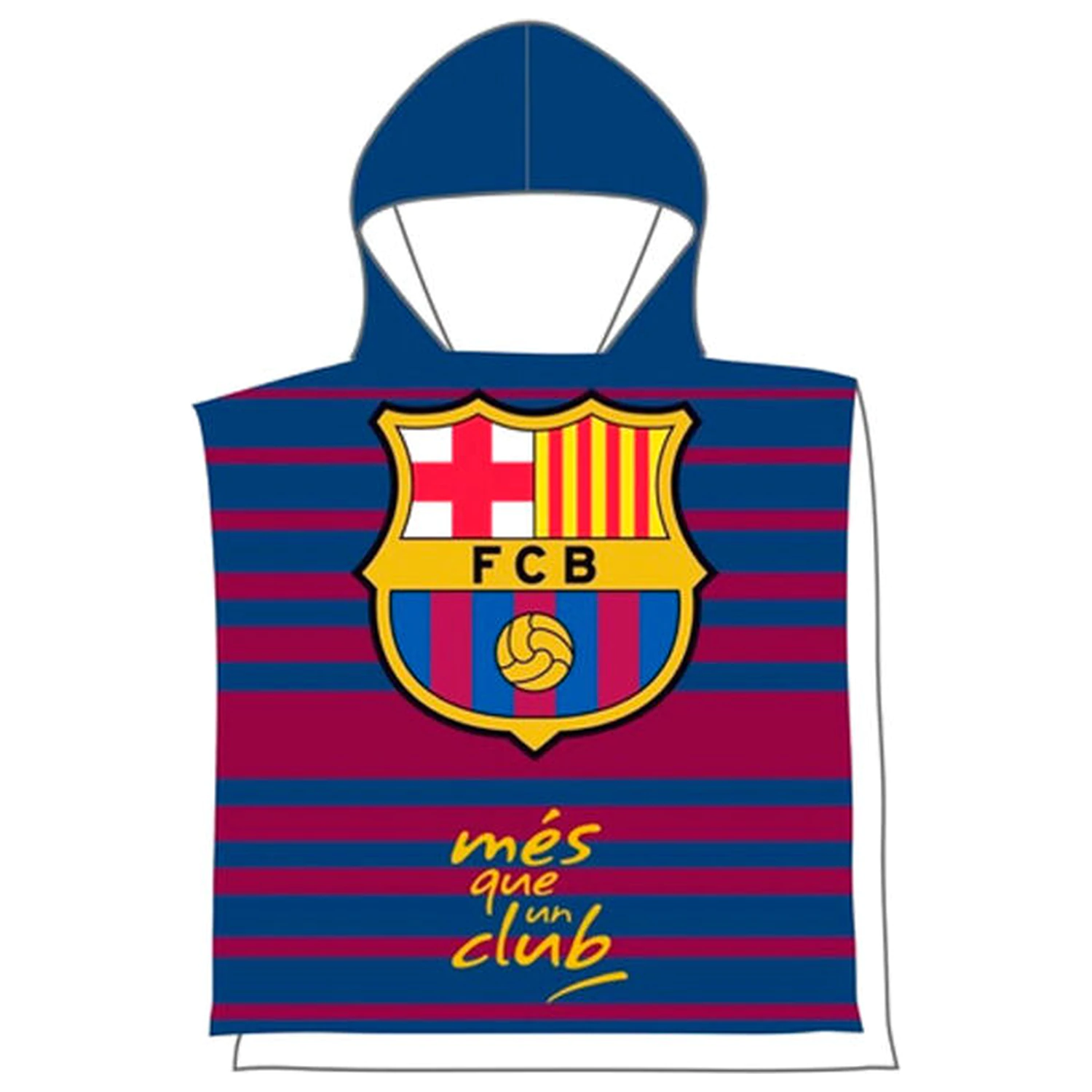 FC Barcelona microfibre poncho towel product photo