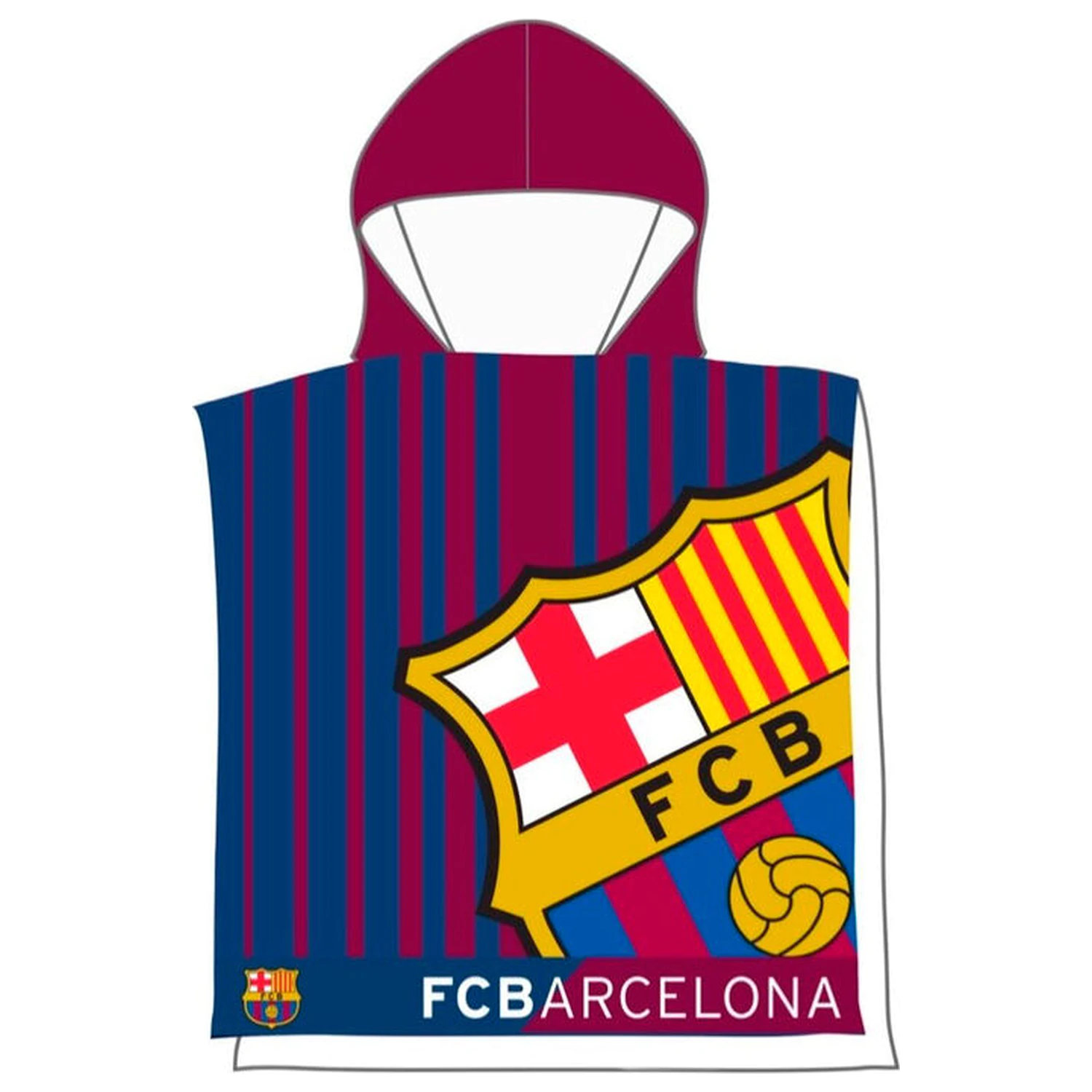 FC Barcelona microfibre poncho towel product photo