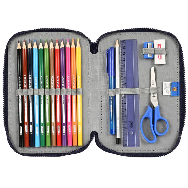 FC Barcelona double pencil case 34pcs product photo