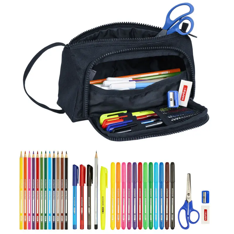 FC Barcelona filled pencil case with drop-down pocket product photo