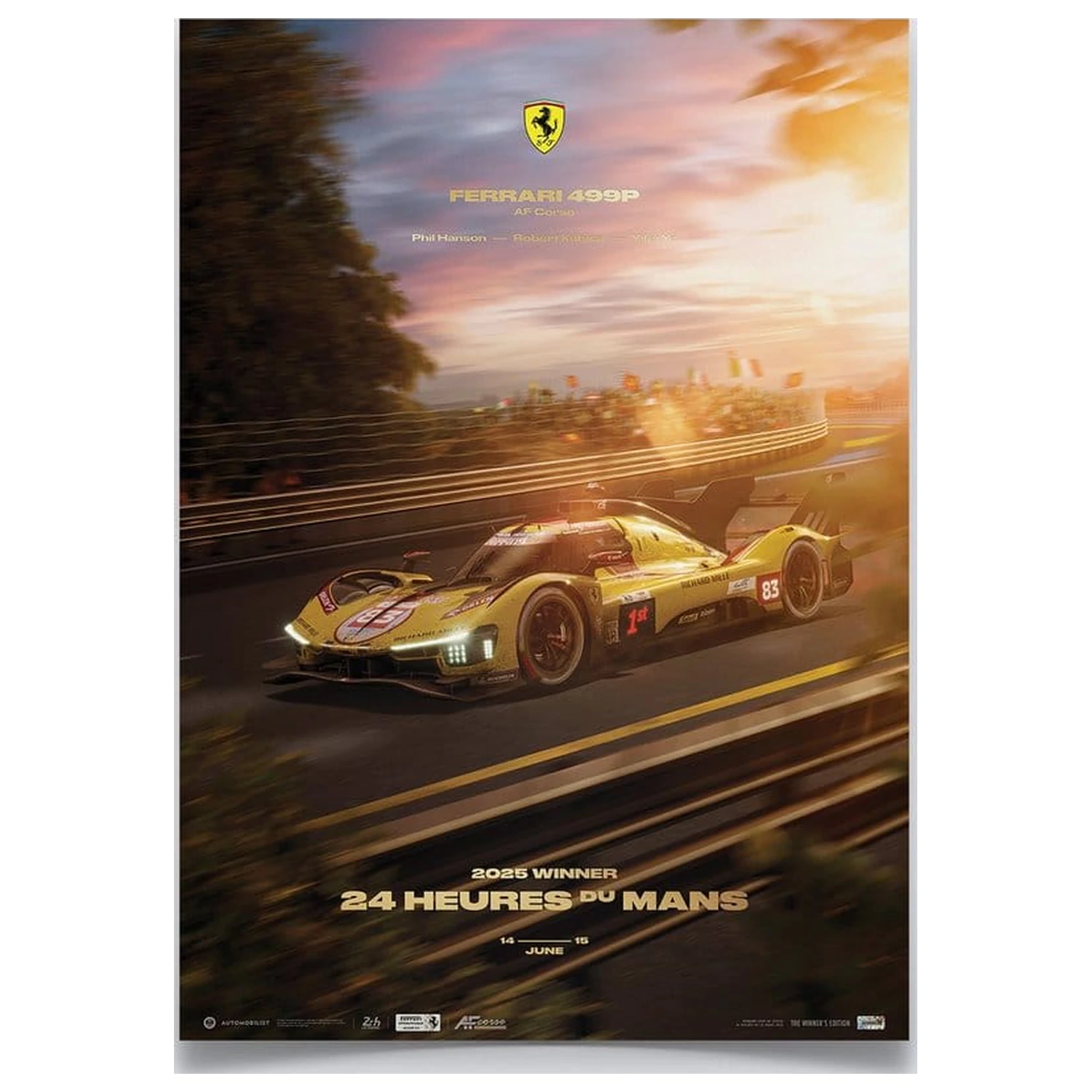 Ferrari AF Corse Puzzle 499P 24 Heures du Mans 2025 Winner (1000 Pieces) 48 x 68 cm product photo