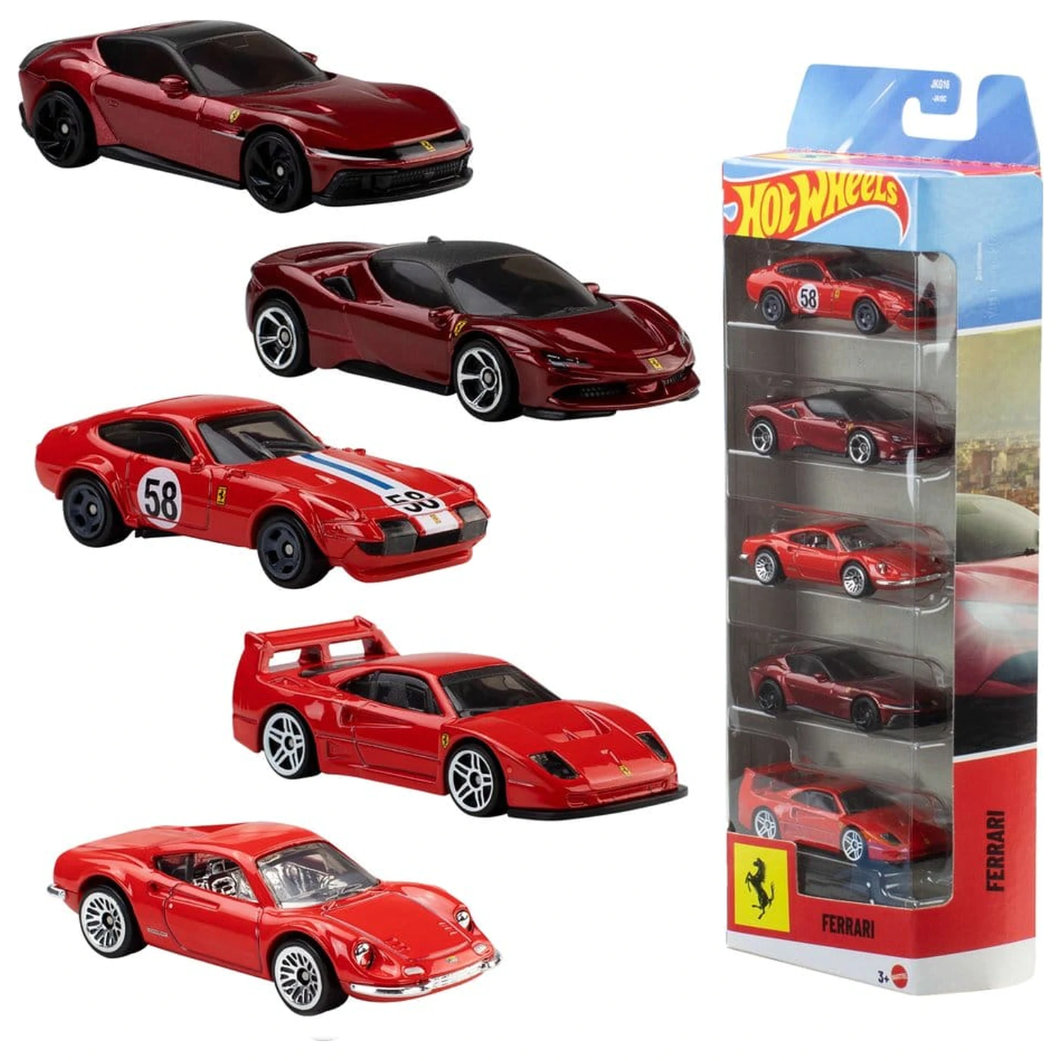 Ferrari Hot Wheels Die-Cast Vehicle 5-Pack 1/64 product photo