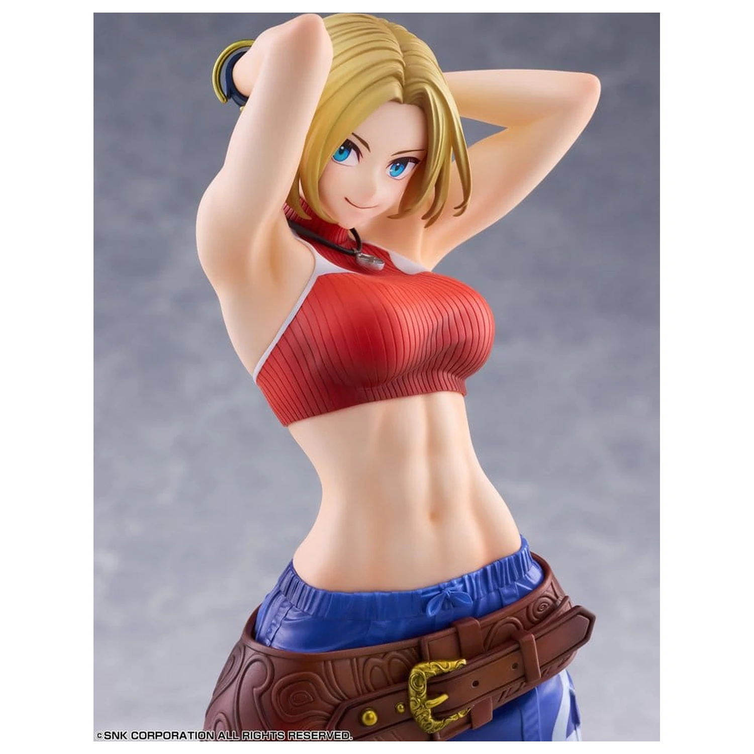 Fighting Girls Collection The King of Fighters XV PVC Figure 1/7 Blue Mary AmiAmi Limited Edition 26 cm product photo