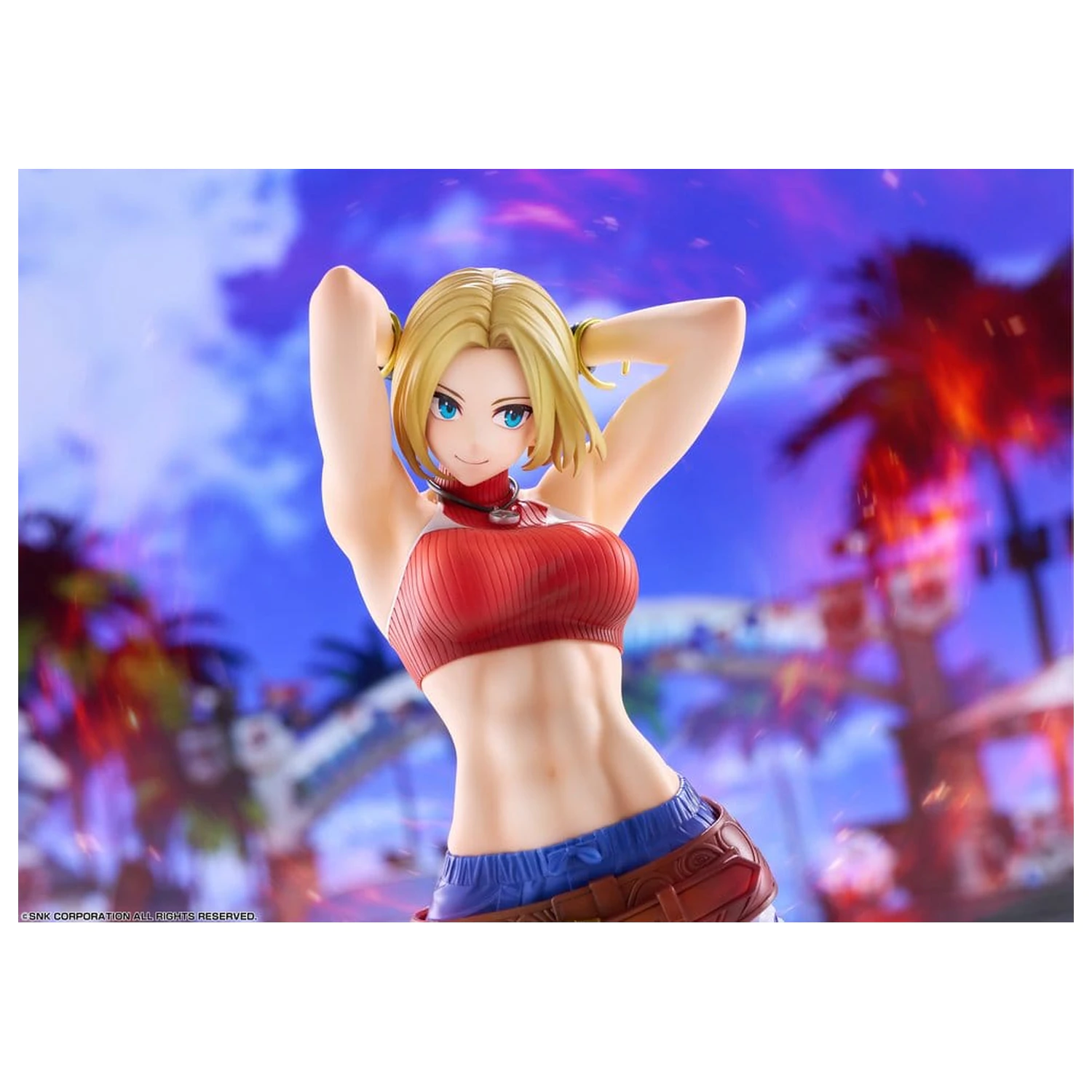 Fighting Girls Collection The King of Fighters XV PVC Figure 1/7 Blue Mary AmiAmi Limited Edition 26 cm product photo