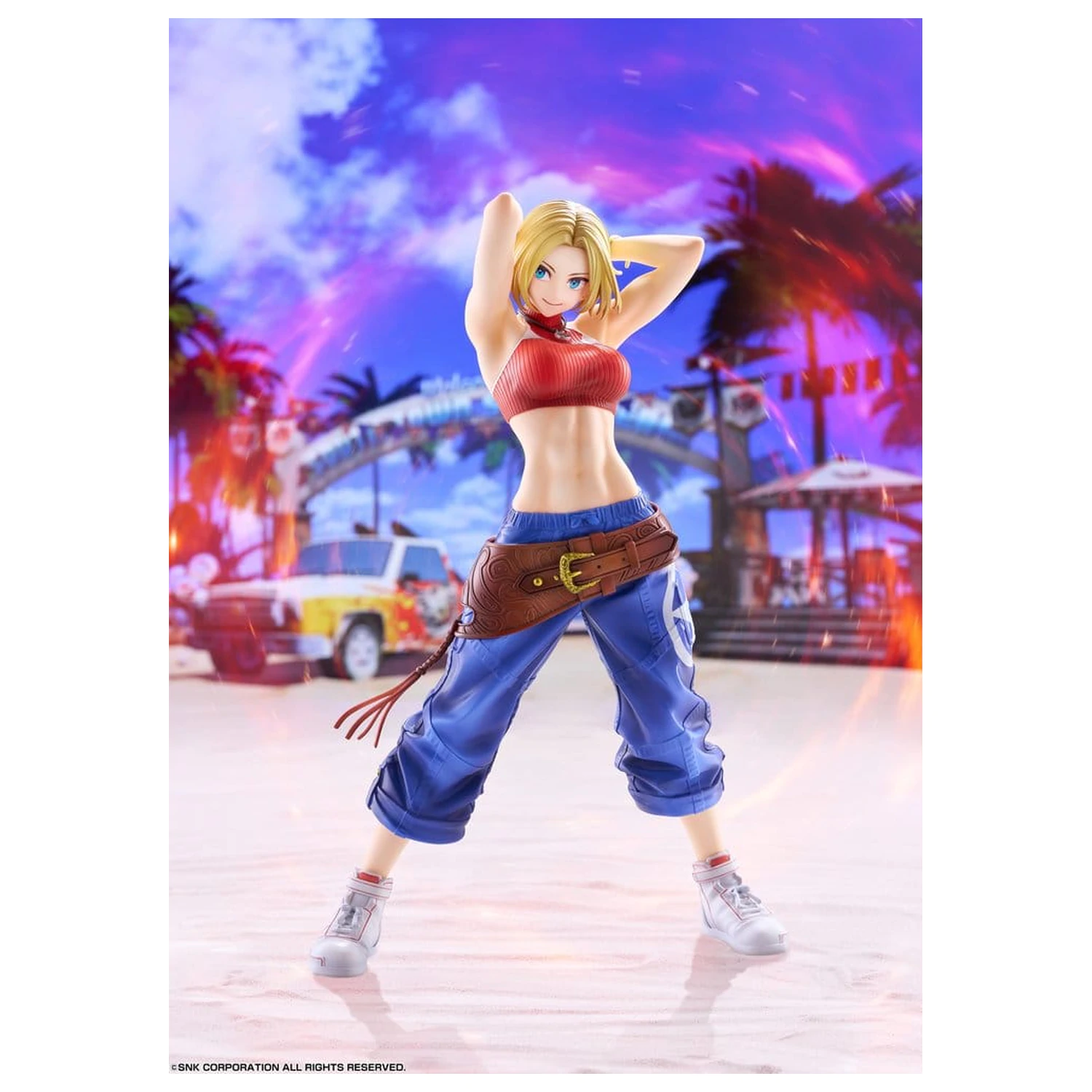Fighting Girls Collection The King of Fighters XV PVC Figure 1/7 Blue Mary AmiAmi Limited Edition 26 cm product photo