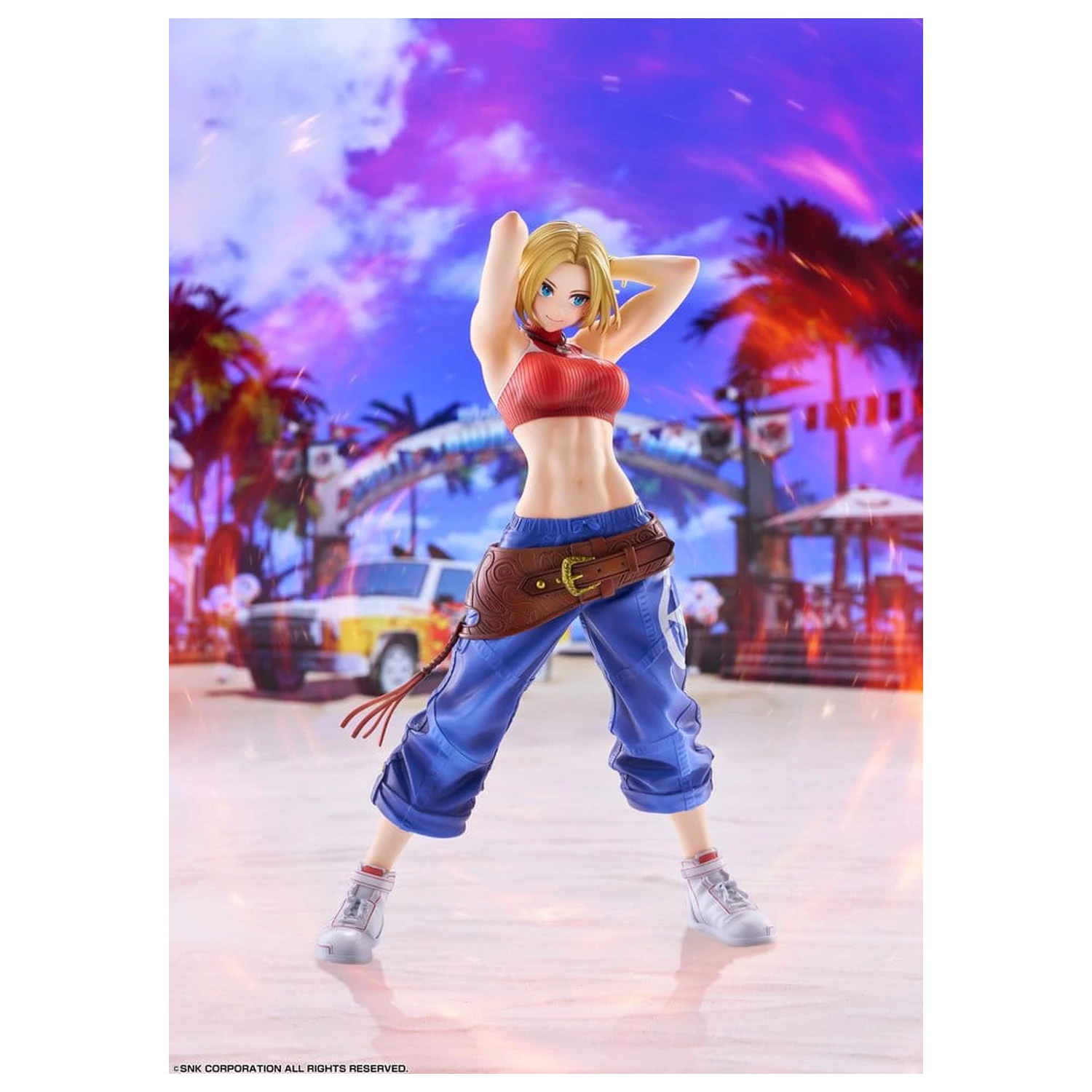 Fighting Girls Collection The King of Fighters XV PVC Figure 1/7 Blue Mary AmiAmi Limited Edition 26 cm product photo