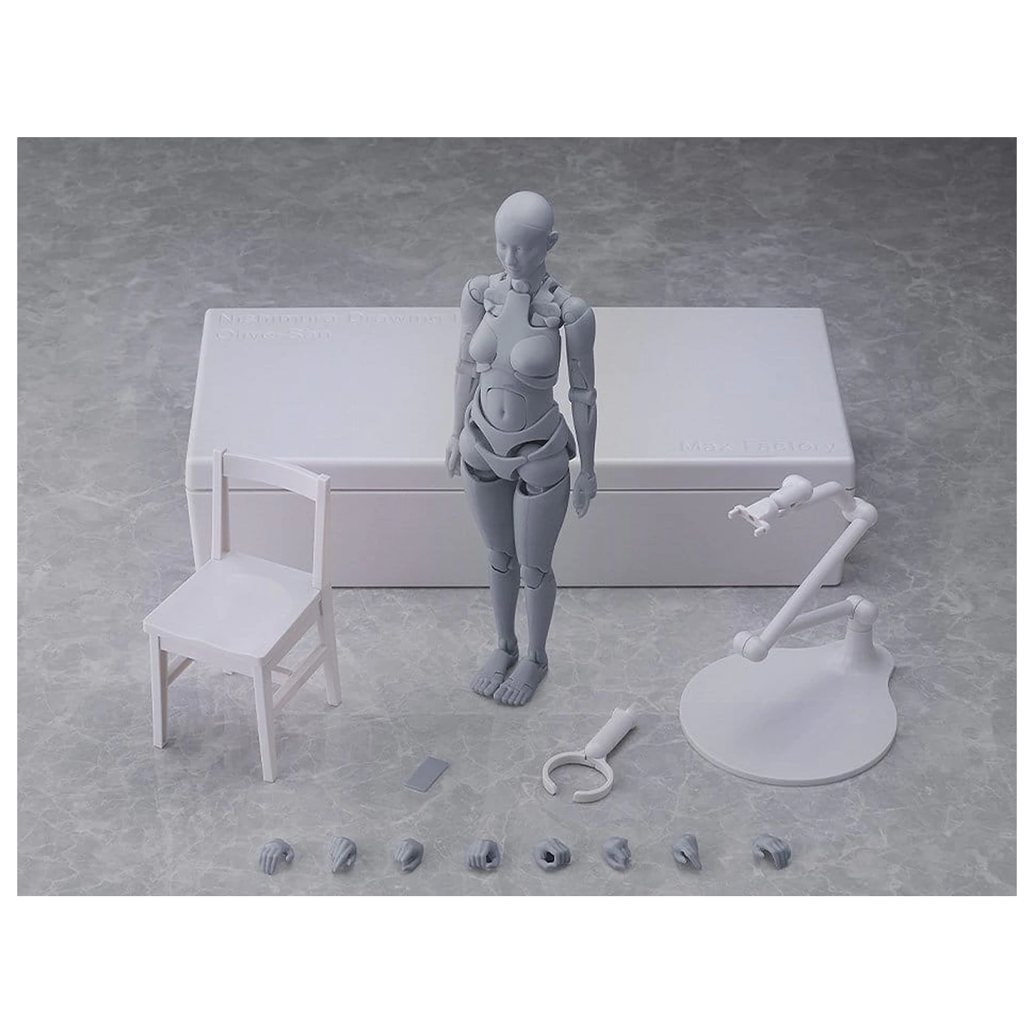 Figma Action Figure Nishimura Style Drawing Doll Olive Gray 21 cm       product photo