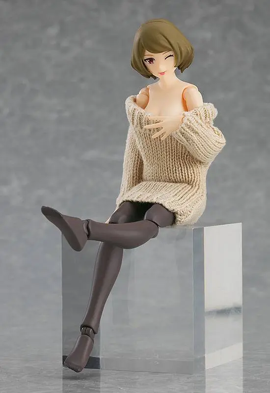 Figma Styles Parts for Action Figures 1/12 Styles Off-the-Shoulder Sweater Dress (Pink Beige) product photo