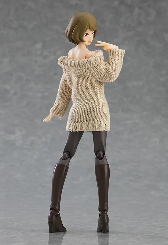 Figma Styles Parts for Action Figures 1/12 Styles Off-the-Shoulder Sweater Dress (Pink Beige) product photo