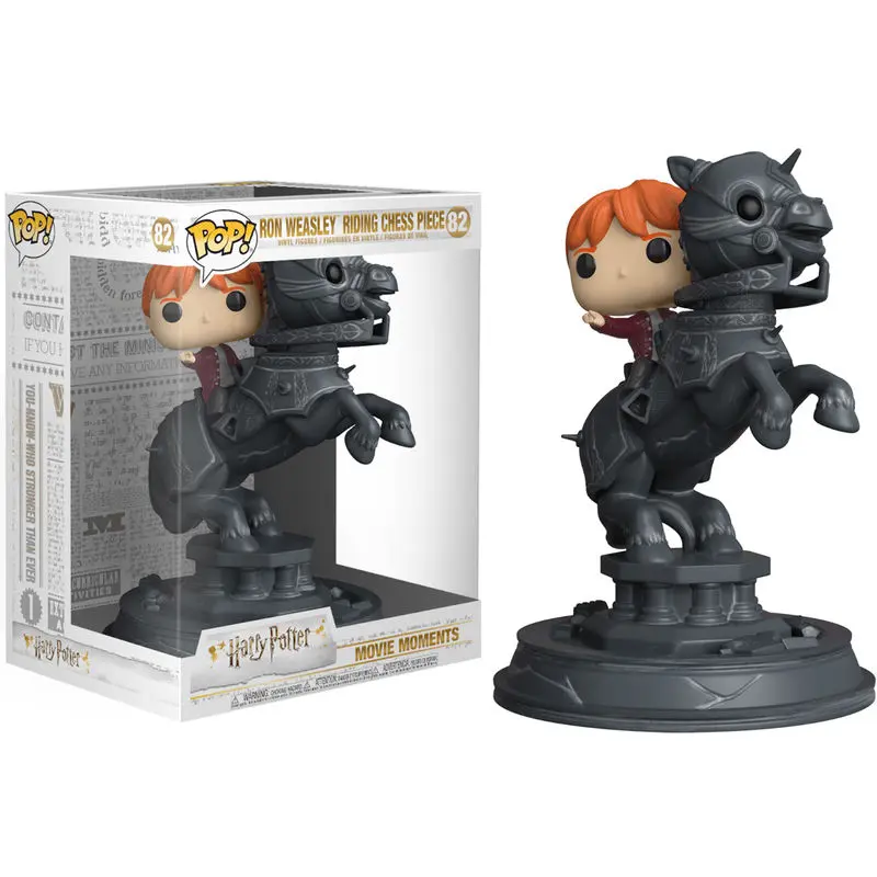 Harry Potter POP! Movie Moments Vinyl Figure Ron Riding Chess Piece 21 cm product photo