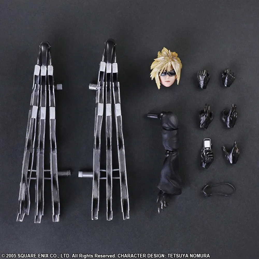 Final Fantasy VII Advent Children Play Arts Kai Action Figure Cloud Strife &amp; Fenrir 28 cm product photo