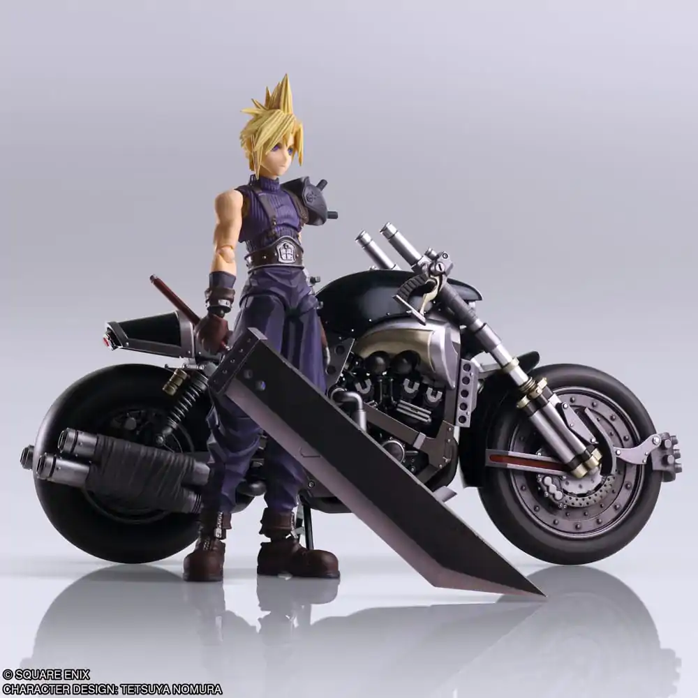 Final Fantasy VII Bring Arts Action Figure and vehicle Cloud Strife & Hardy-Daytona 15 cm termékfotó