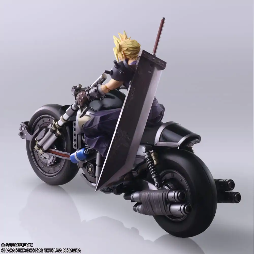 Final Fantasy VII Bring Arts Action Figure and vehicle Cloud Strife & Hardy-Daytona 15 cm termékfotó