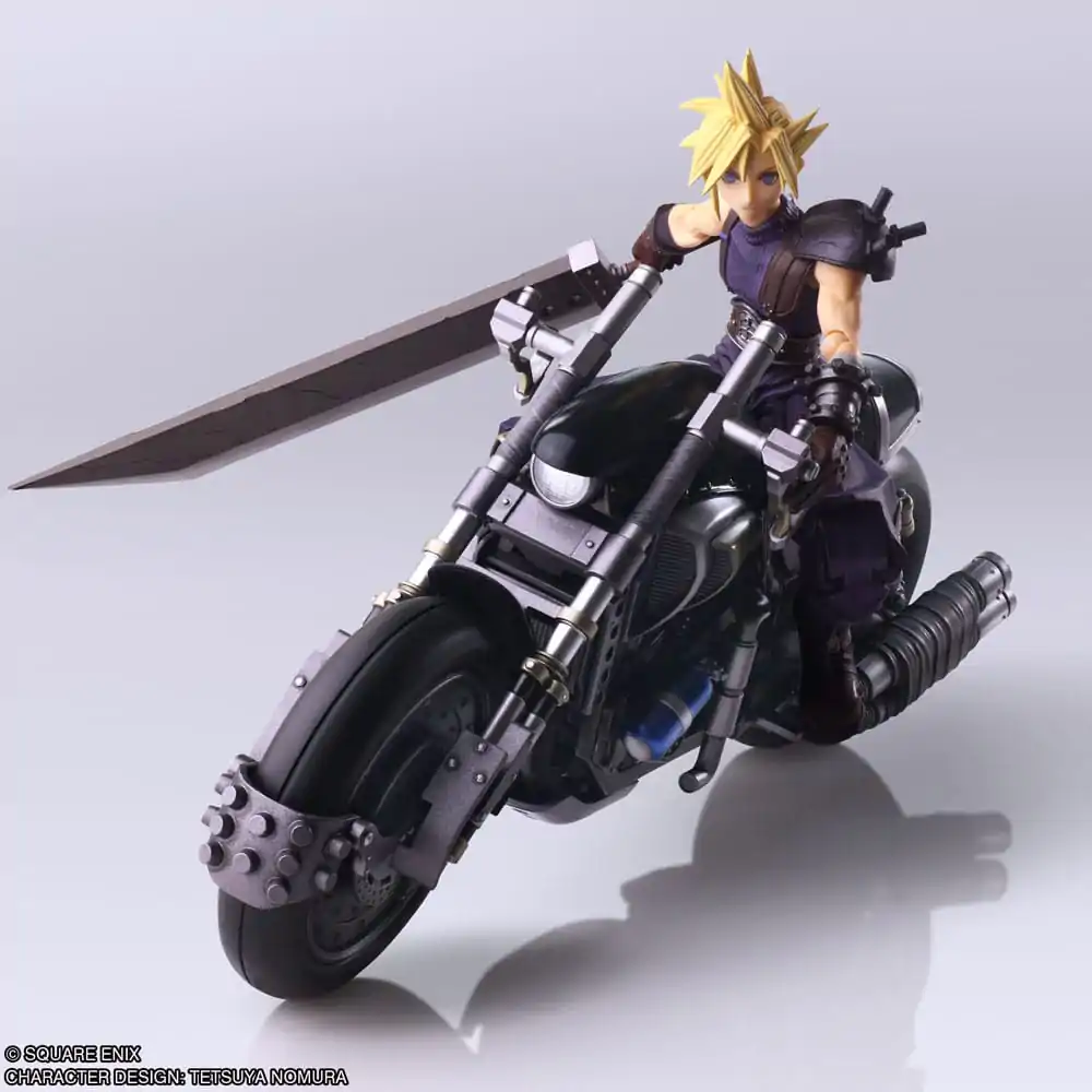 Final Fantasy VII Bring Arts Action Figure and vehicle Cloud Strife & Hardy-Daytona 15 cm termékfotó