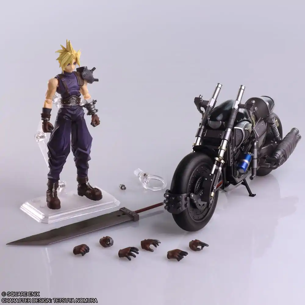 Final Fantasy VII Bring Arts Action Figure and vehicle Cloud Strife & Hardy-Daytona 15 cm termékfotó