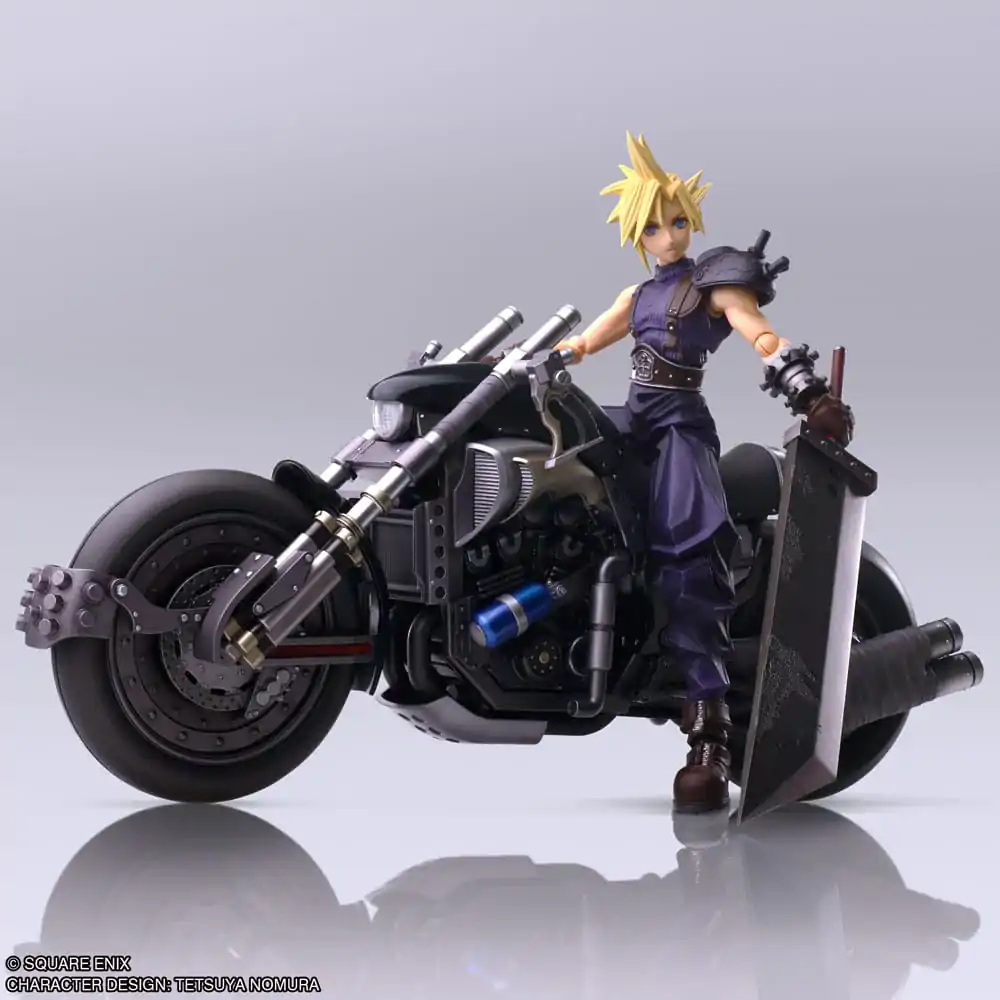 Final Fantasy VII Bring Arts Action Figure and vehicle Cloud Strife & Hardy-Daytona 15 cm termékfotó