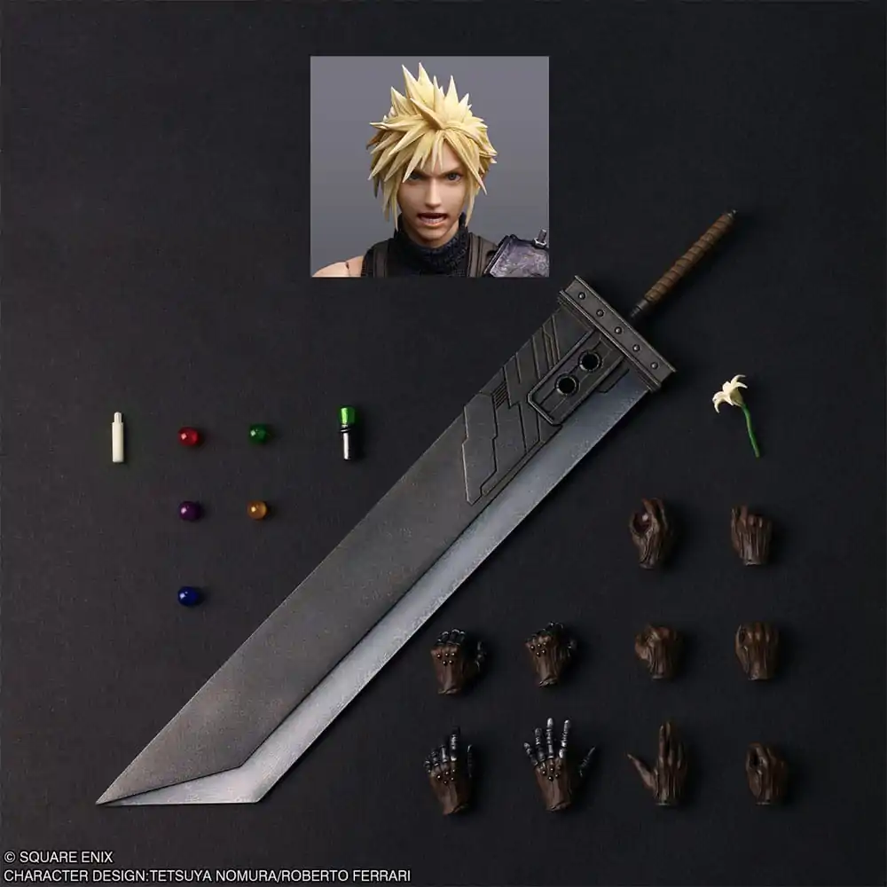 Final Fantasy VII Rebirth Play Arts Shin Action Figure Cloud Strife 27 cm   product photo