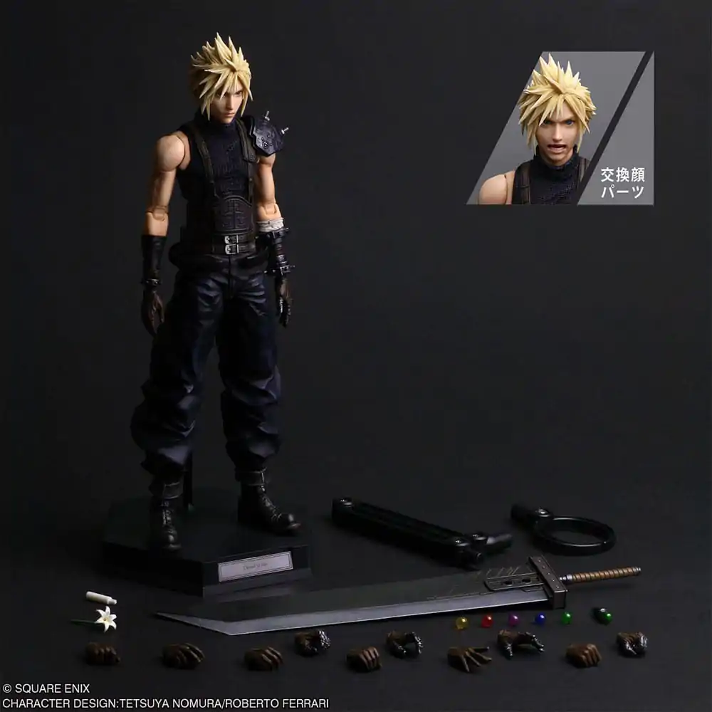 Final Fantasy VII Rebirth Play Arts Shin Action Figure Cloud Strife 27 cm   product photo