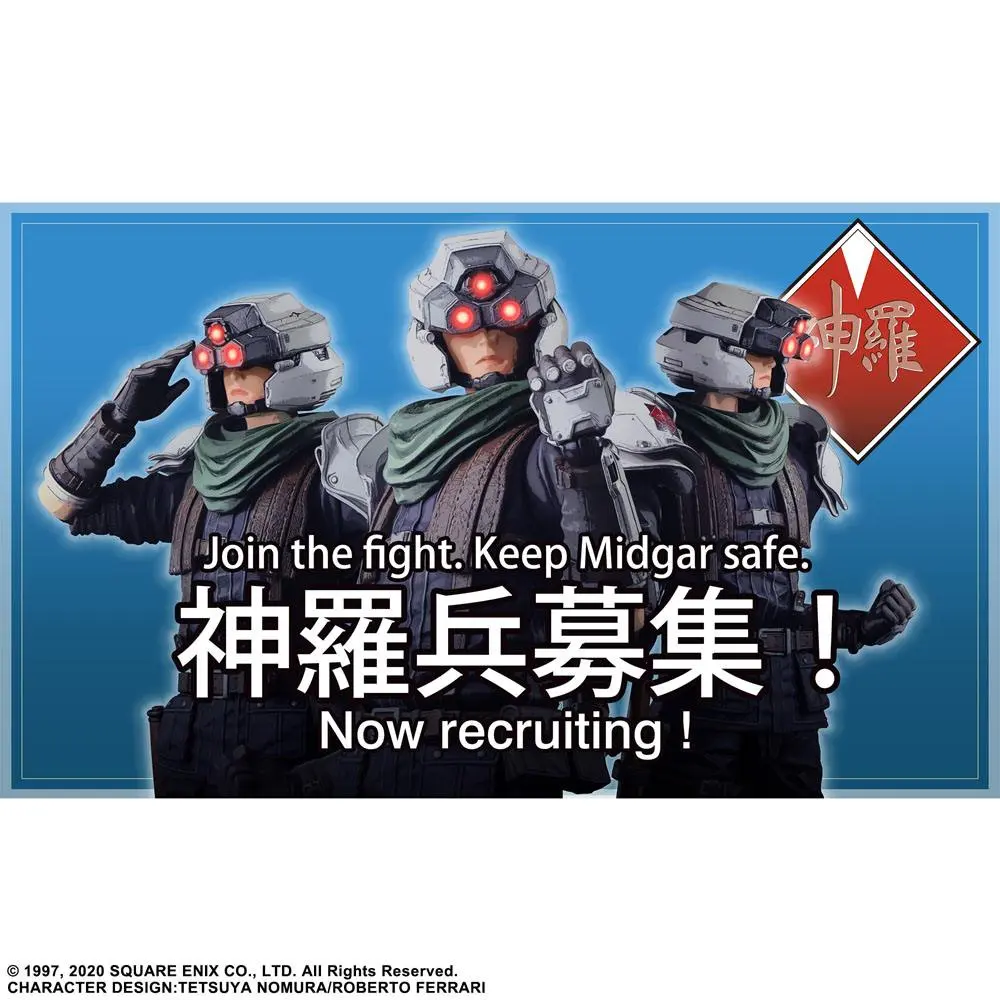 Final Fantasy VII Remake Play Arts Kai Action Figure Shinra Security Officer 27 cm product photo