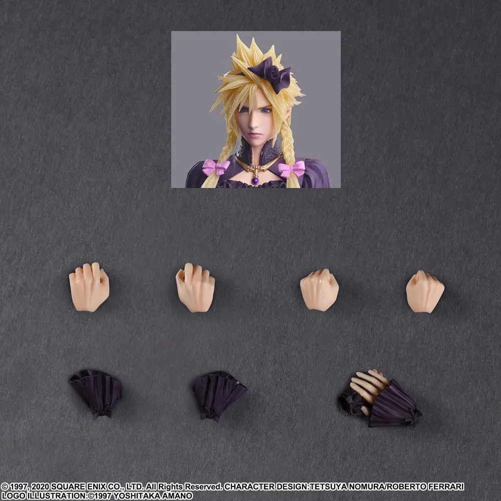 Final Fantasy VII Remake Play Arts Kai Action Figure Cloud Strife Dress Ver. 28 cm termékfotó