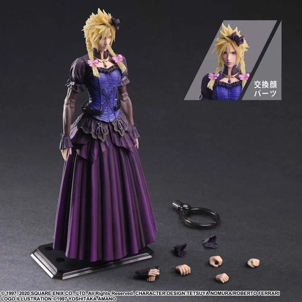 Final Fantasy VII Remake Play Arts Kai Action Figure Cloud Strife Dress Ver. 28 cm termékfotó