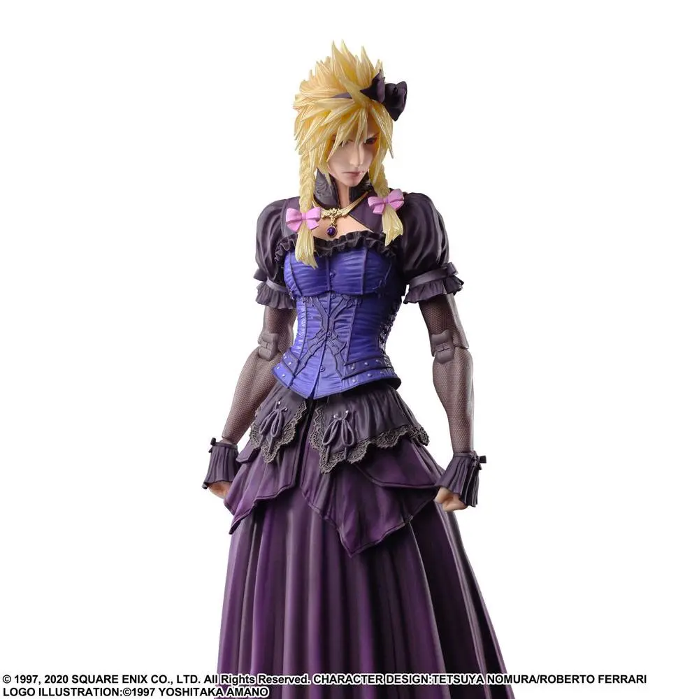 Final Fantasy VII Remake Play Arts Kai Action Figure Cloud Strife Dress Ver. 28 cm termékfotó