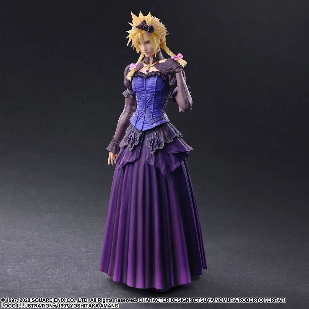 Final Fantasy VII Remake Play Arts Kai Action Figure Cloud Strife Dress Ver. 28 cm product photo