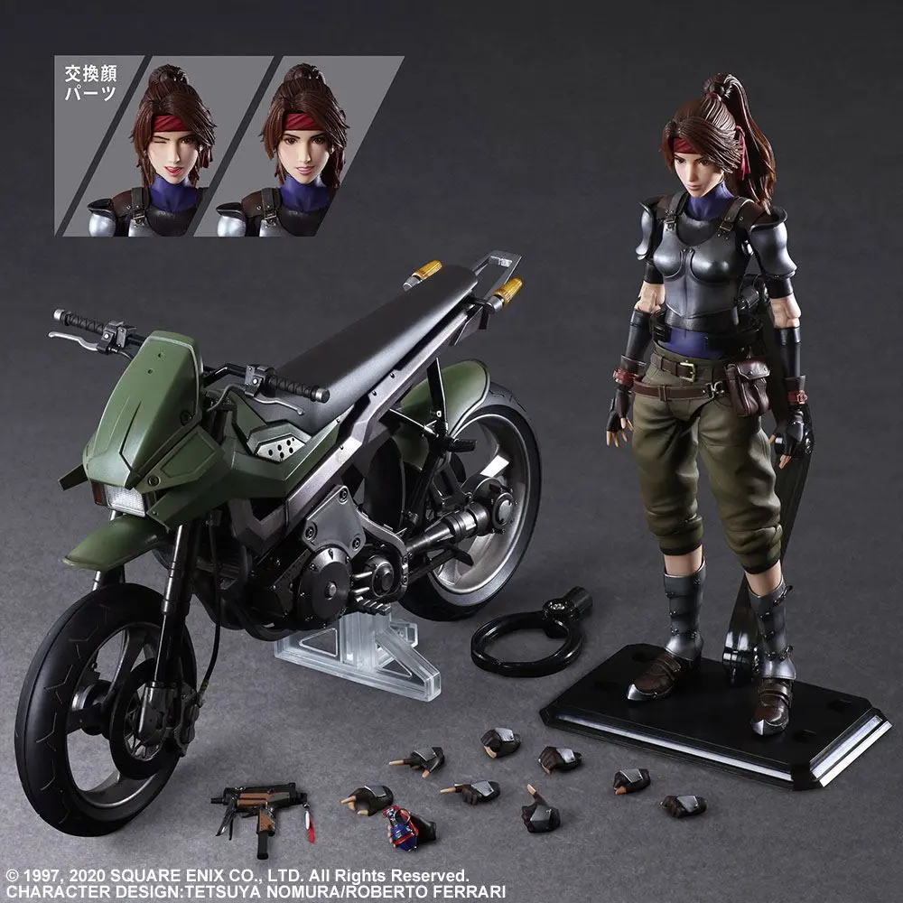 Final Fantasy VII Remake Play Arts Kai Action Figure &amp; Vehicle Jessie &amp; Bike product photo