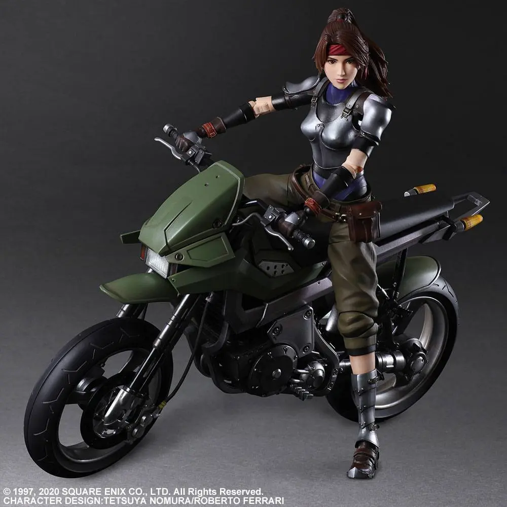 Final Fantasy VII Remake Play Arts Kai Action Figure &amp; Vehicle Jessie &amp; Bike product photo