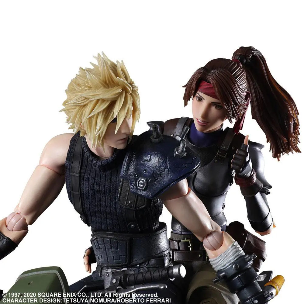 Final Fantasy VII Remake Play Arts Kai Action Figures &amp; Vehicle Jessie, Cloud &amp; Bike product photo