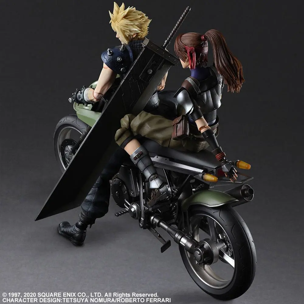 Final Fantasy VII Remake Play Arts Kai Action Figures &amp; Vehicle Jessie, Cloud &amp; Bike product photo