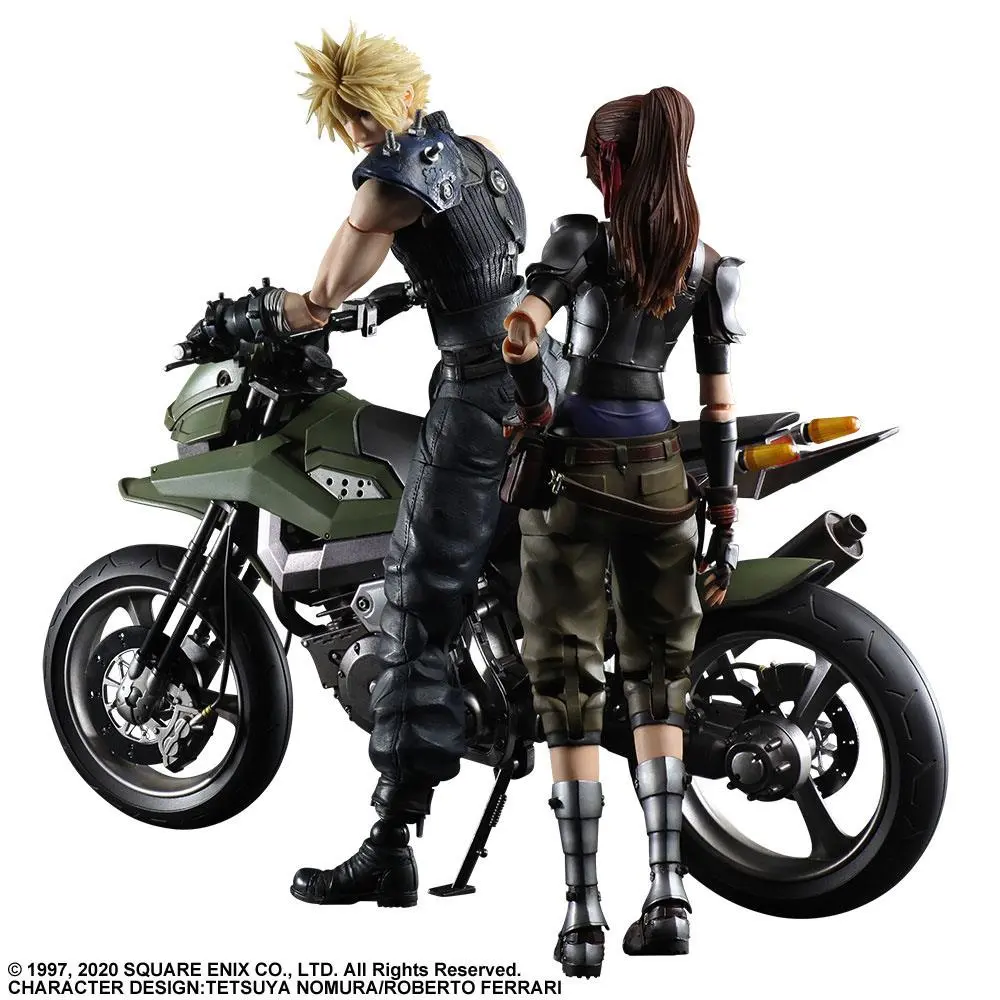 Final Fantasy VII Remake Play Arts Kai Action Figures &amp; Vehicle Jessie, Cloud &amp; Bike product photo