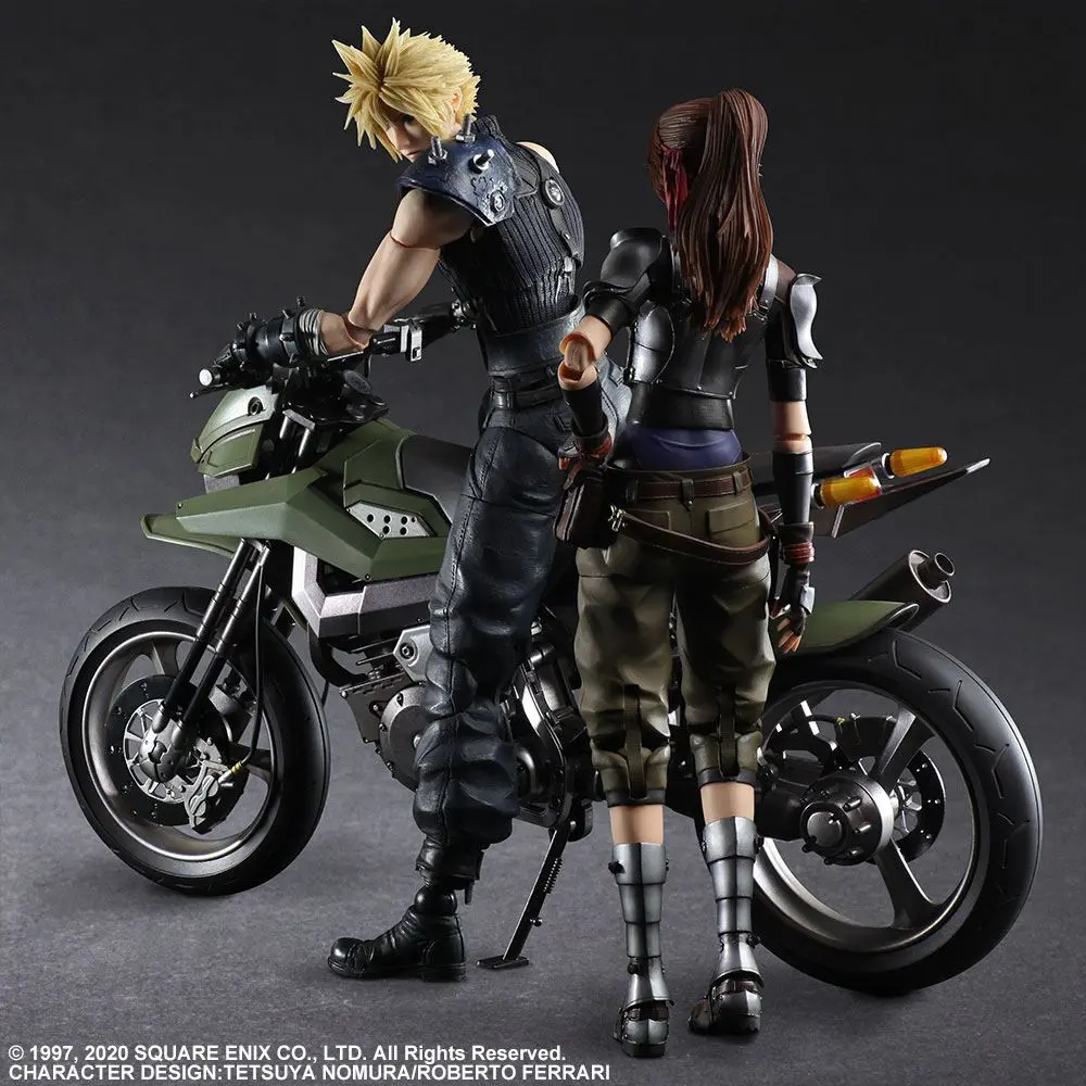 Final Fantasy VII Remake Play Arts Kai Action Figures &amp; Vehicle Jessie, Cloud &amp; Bike product photo
