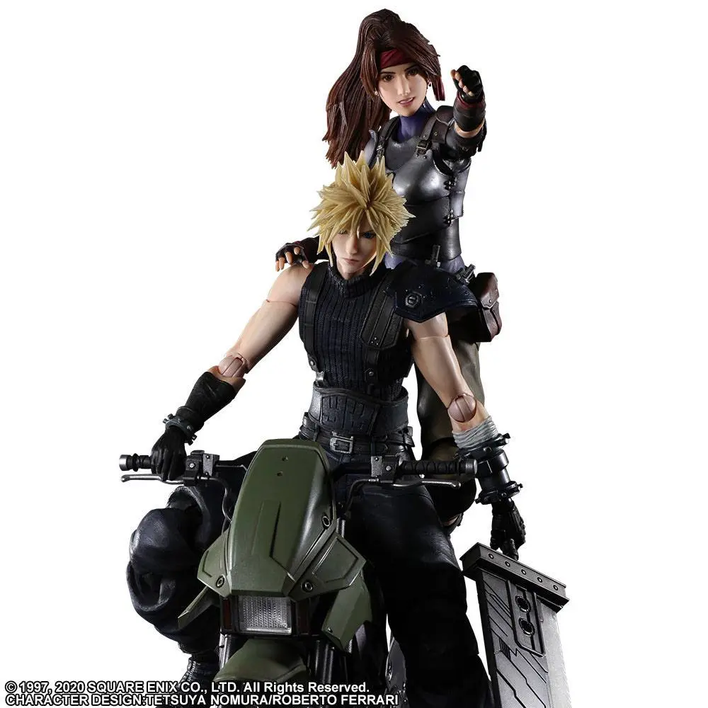 Final Fantasy VII Remake Play Arts Kai Action Figures &amp; Vehicle Jessie, Cloud &amp; Bike product photo