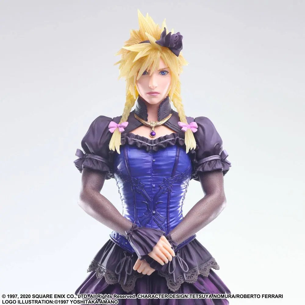 Final Fantasy VII Remake Static Arts Gallery Statue Cloud Strife Dress Ver. 28 cm product photo