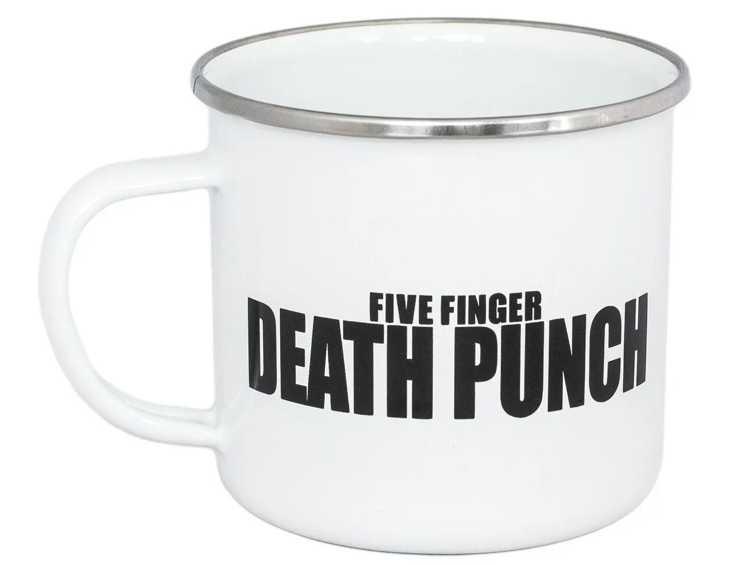 Five Finger Death Punch Enamel Mug White Logo product photo