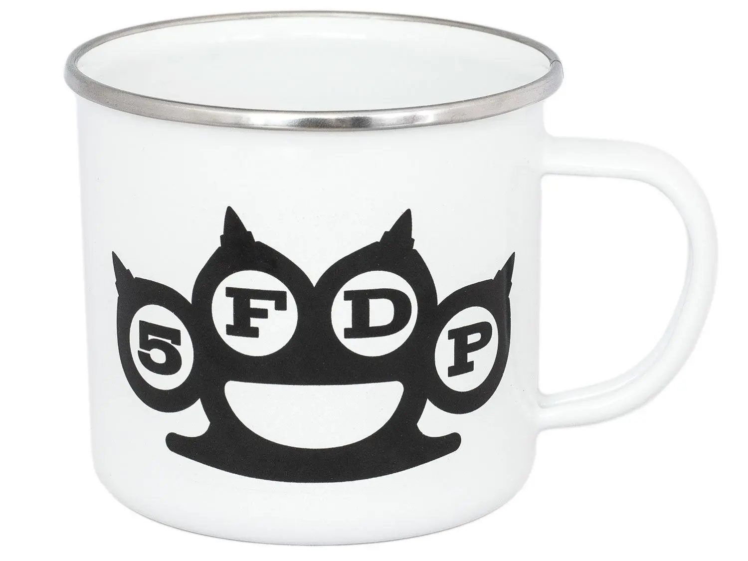 Five Finger Death Punch Enamel Mug White Logo product photo