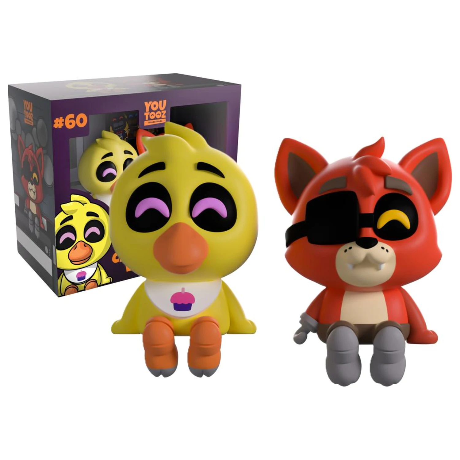 Five Nights at Freddy's Chica & Foxy Monitor Buddiez figures 6cm product photo