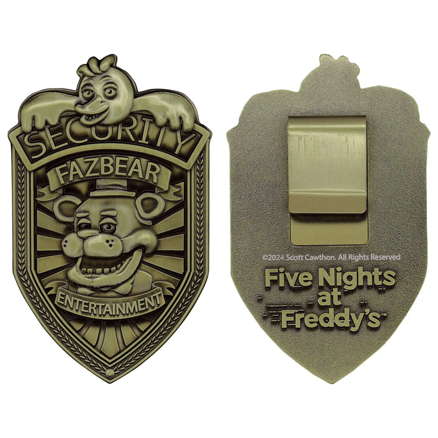 Five Nights at Freddy´s Replica Security Badge Antique Brass Edition product photo