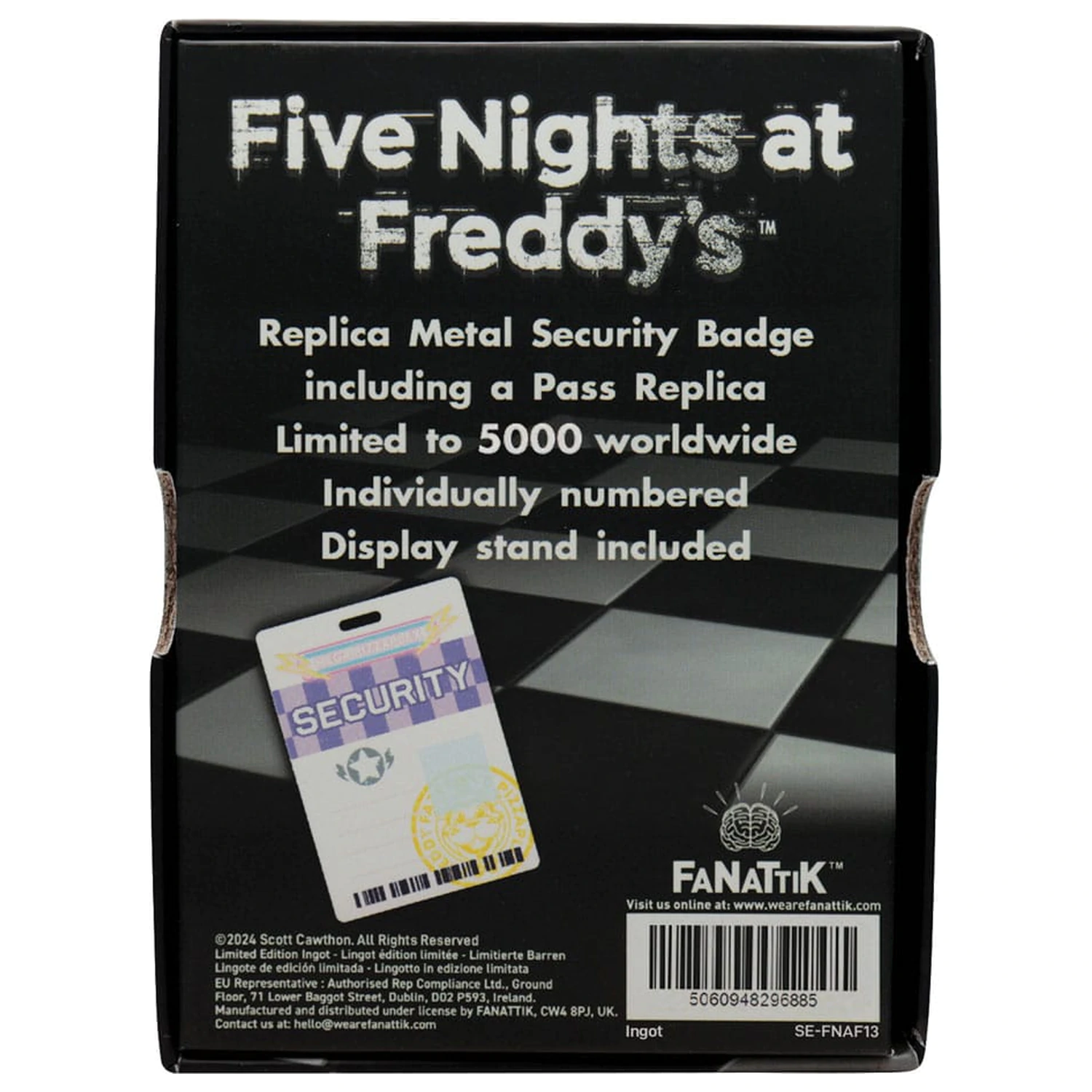 Five Nights at Freddy´s Replica Security Badge Antique Brass Edition product photo