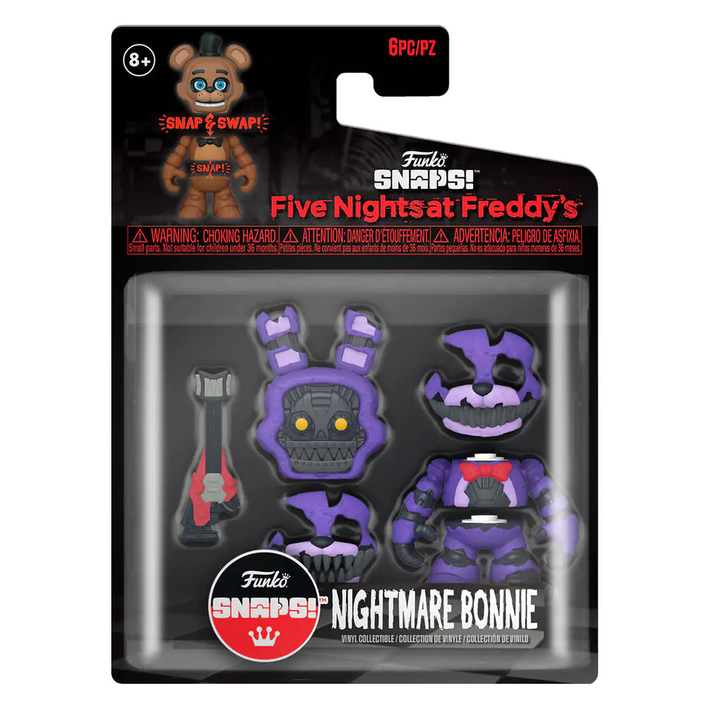 Five Nights at Freddy's Snap Action Figure Nightmare Bonnie 9 cm termékfotó