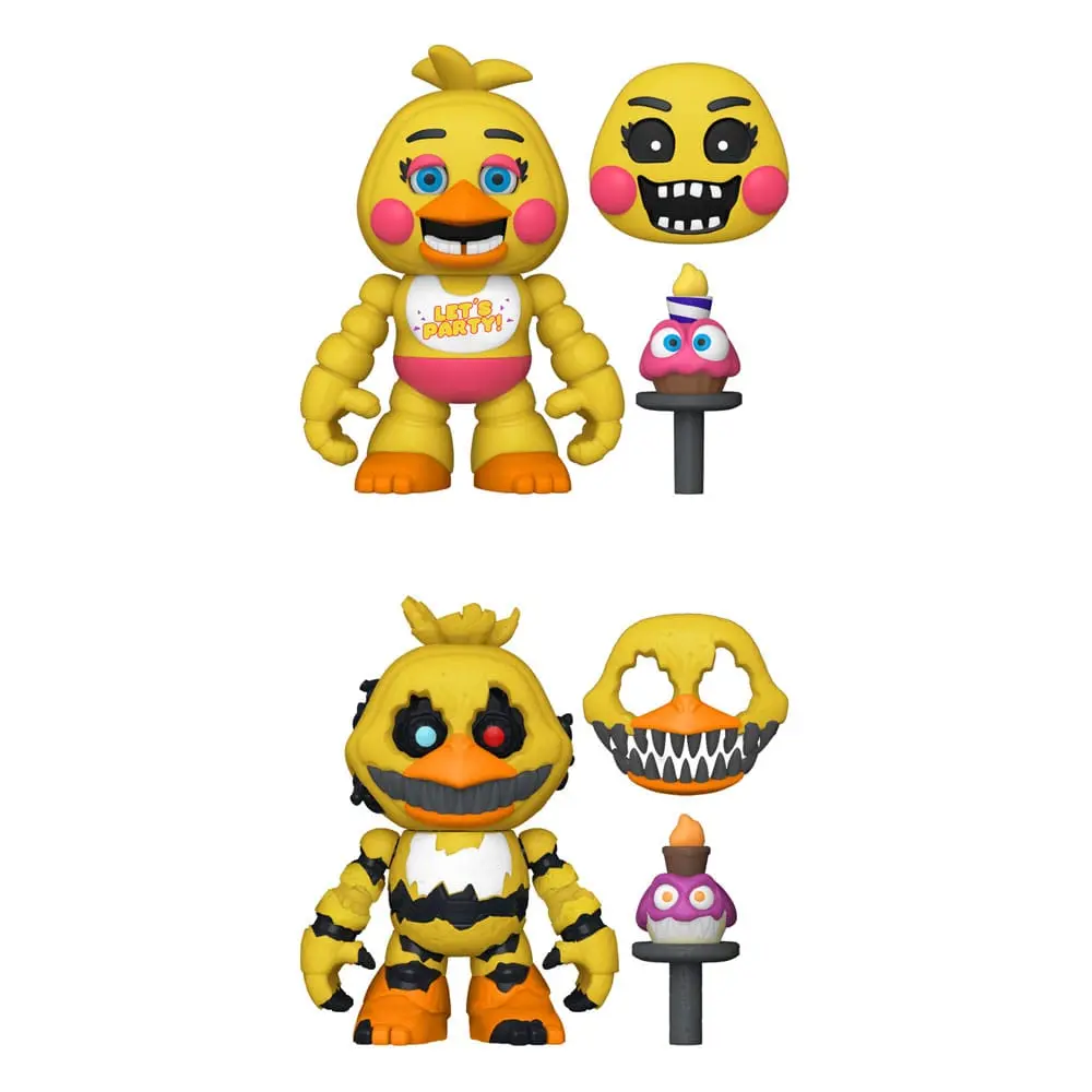 Five Nights at Freddy's Snap Action Figures Nightmare Chica & Toy Chica 9 cm termékfotó