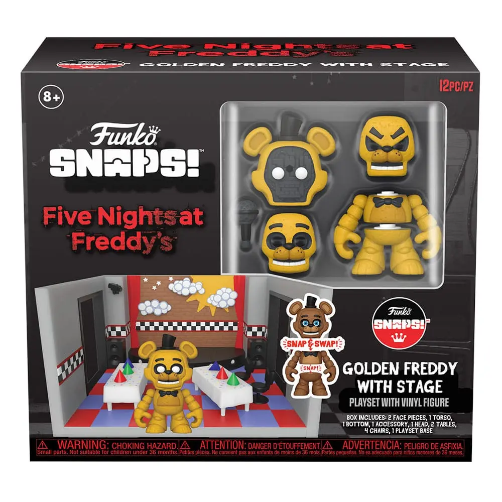 Five Nights at Freddy's Snap Playset &amp; Action Figure Stage w/Freddy (GD) 9 cm product photo