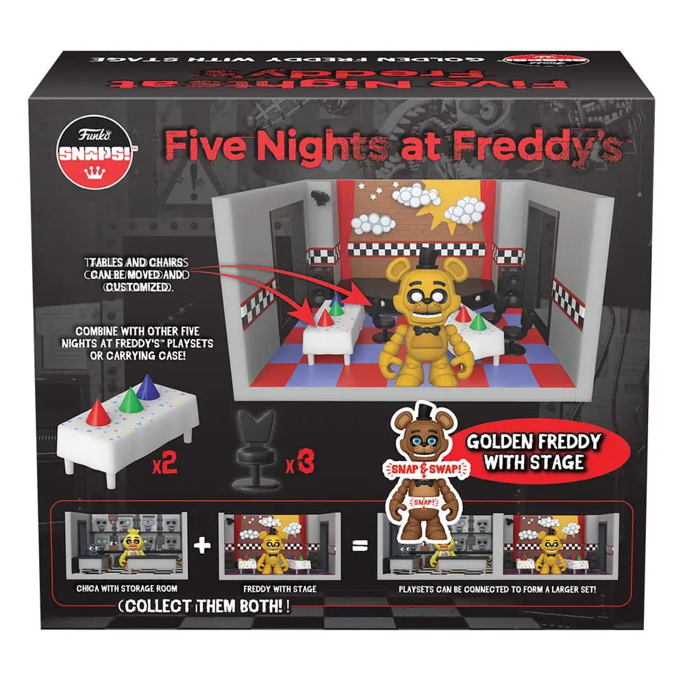 Five Nights at Freddy's Snap Playset &amp; Action Figure Stage w/Freddy (GD) 9 cm product photo