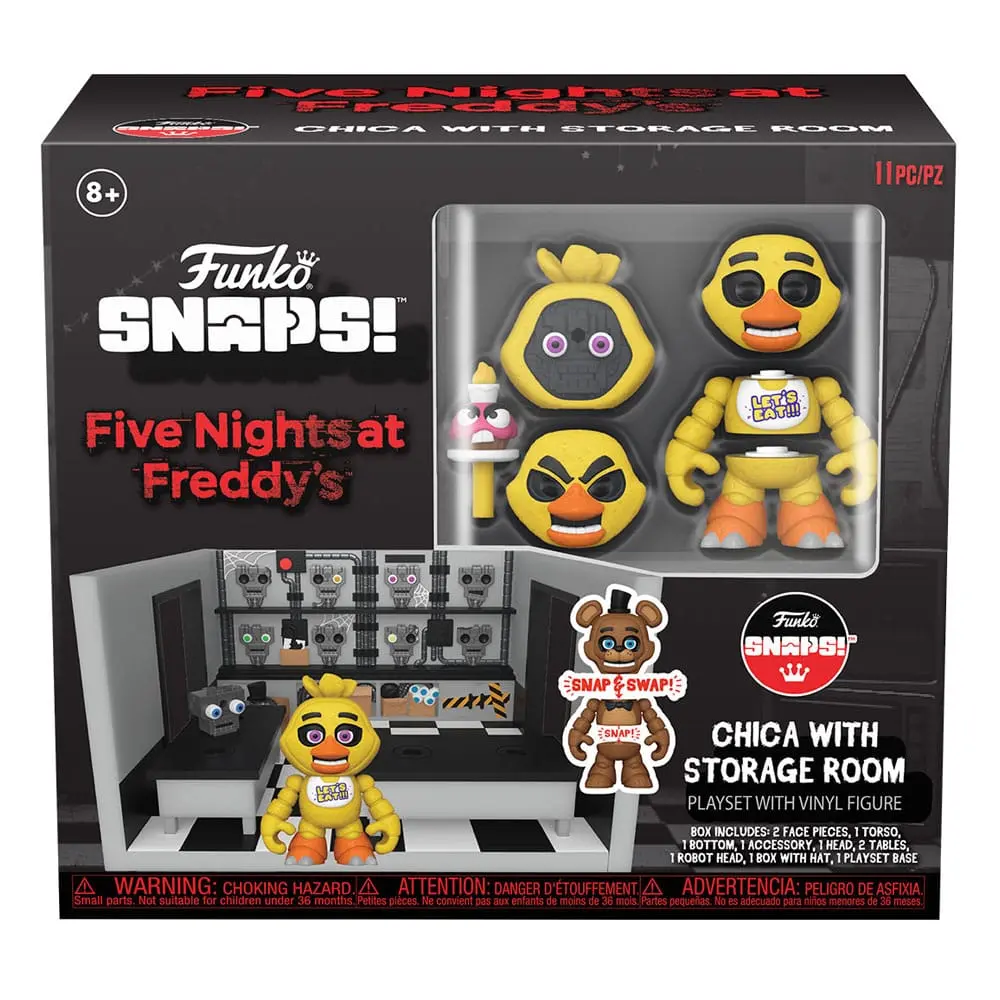 Five Nights at Freddy's Snap Playset &amp; Action Figure Storage Rm w/Chica 9 cm product photo