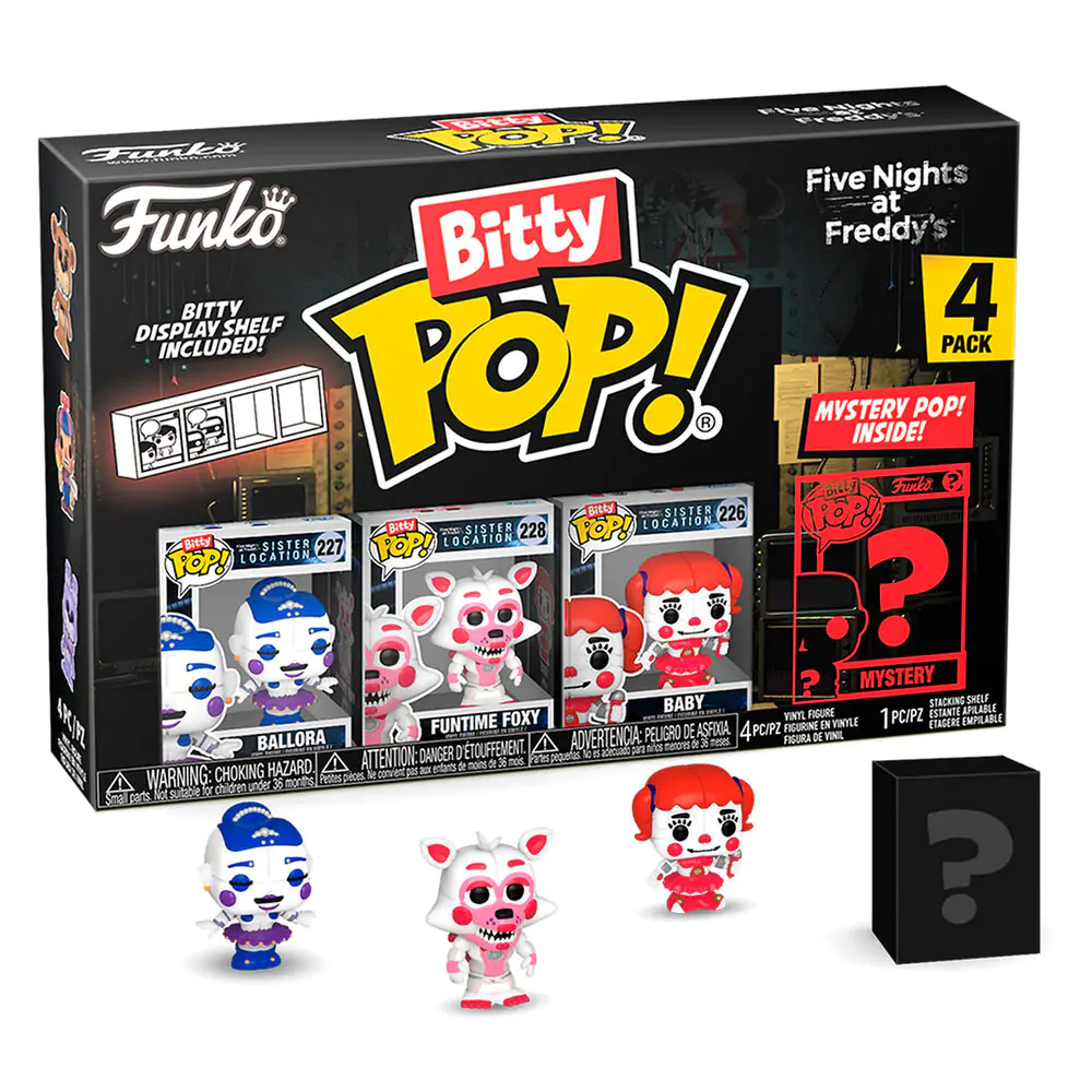 Blister 4 figures Bitty POP Five Nights at Freddys Ballora termékfotó