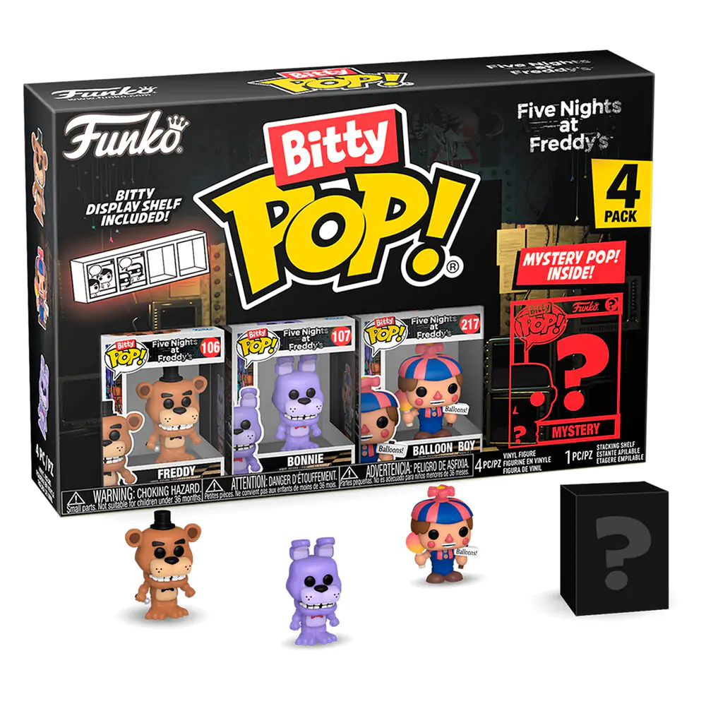 Blister 4 figures Bitty POP Five Nights at Freddys Freddy termékfotó