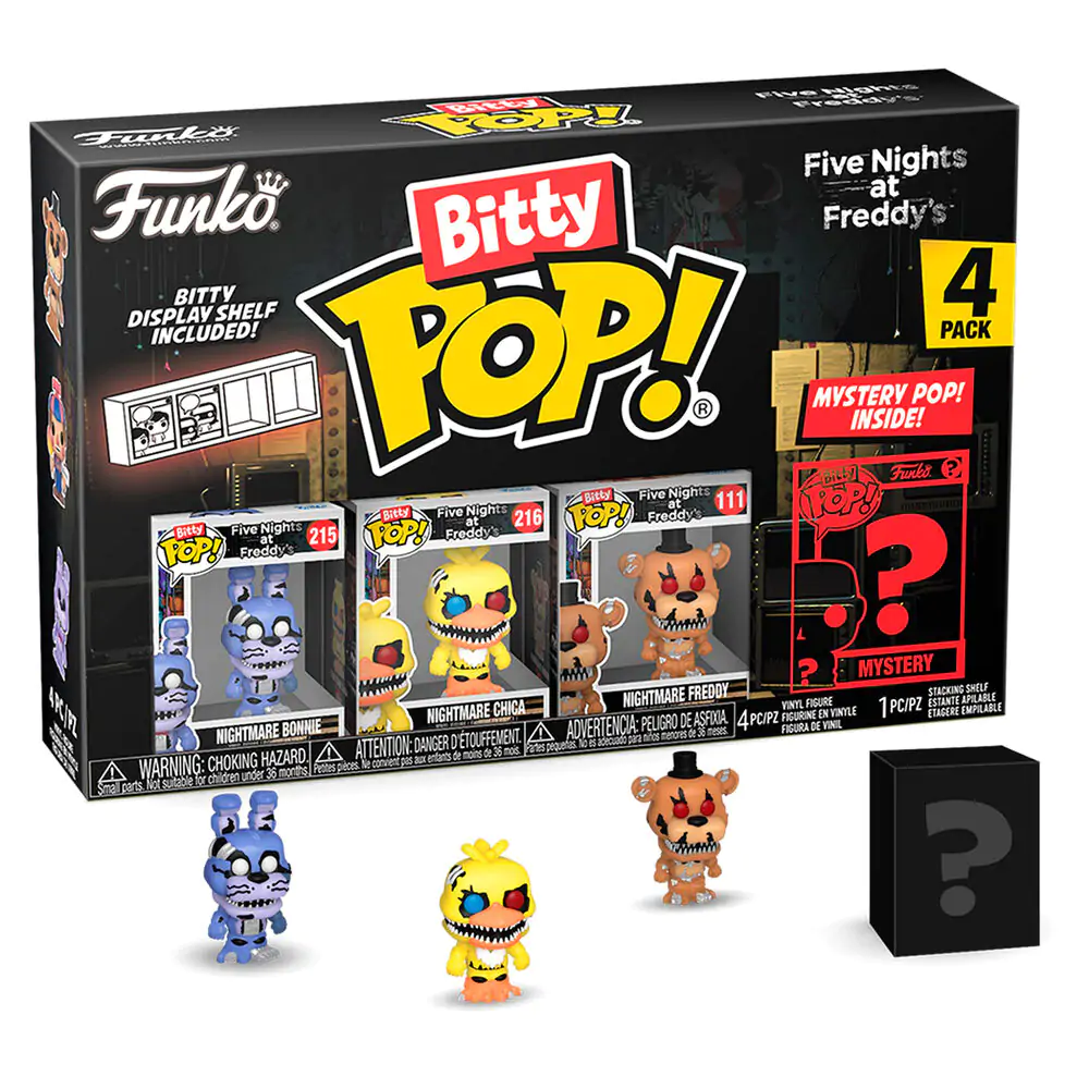 Blister 4 figures Bitty POP Five Nights at Freddys Nightmare Bonnie termékfotó