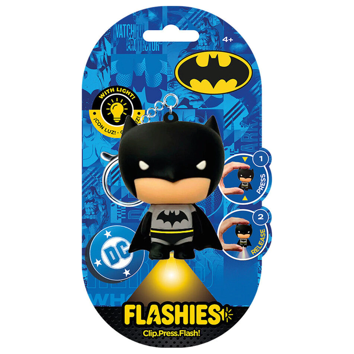 Flashies DC Comics Batman 3D keychain with led flashlight product photo